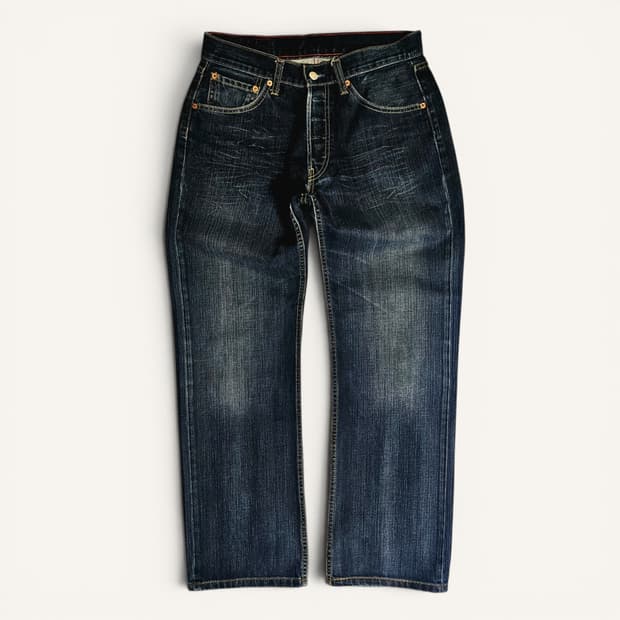 [W32][리바이스]00's 유럽판 501®스트레이트핏 레드스티치 워시드