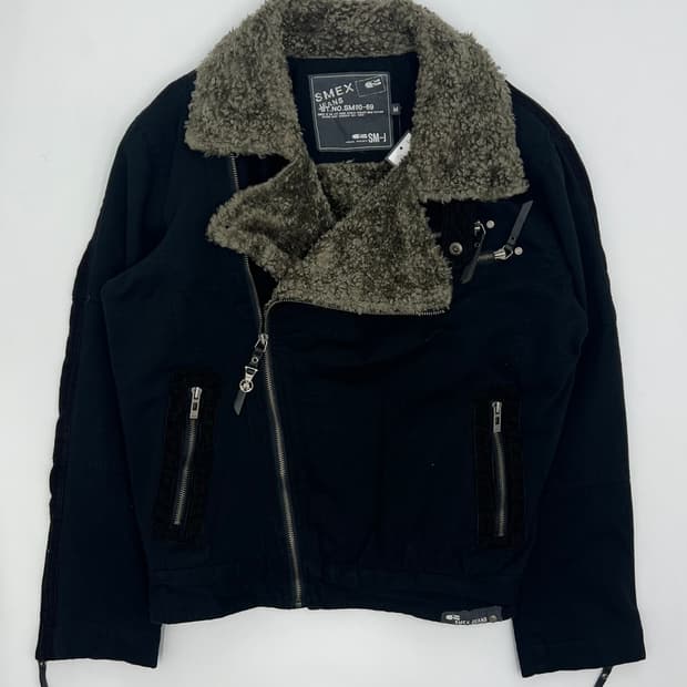 SMEX JEANS 블랙 무스탕 자켓