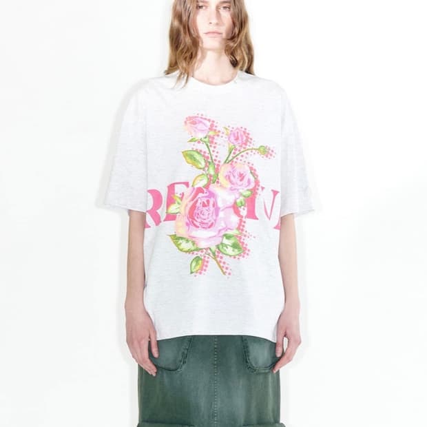 오픈와이와이 프리미엄 로즈 티셔츠 블랙 