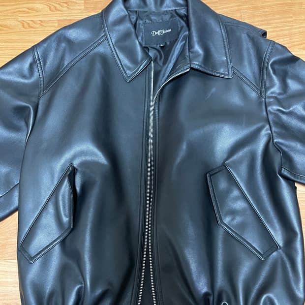 도프제이슨 비건레더 보머 자켓