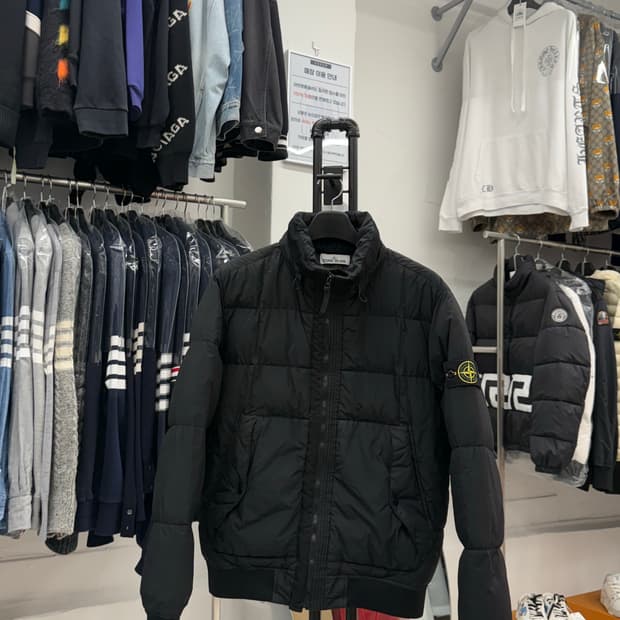 [L] 스톤아일랜드 크링클랩스 패딩