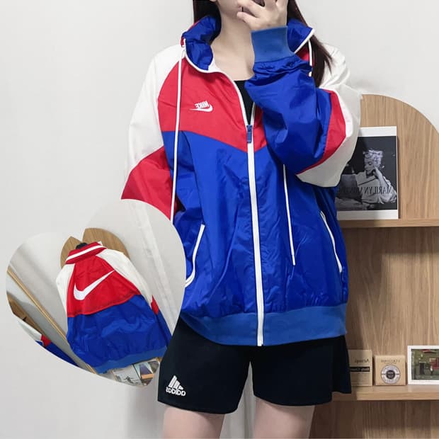[정품] 나이키 레드블루 빅스우시 윈드러너 바람막이 [ XXL ]