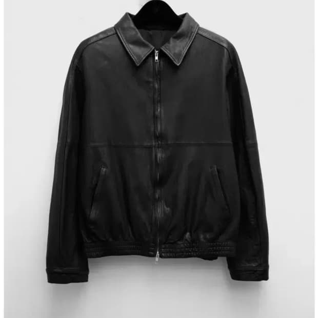 유스 레더 블루종 블랙 M사이즈 판매