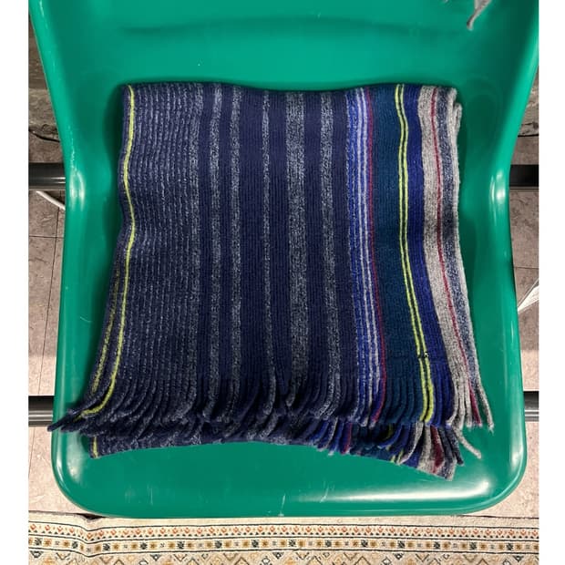 폴 스미스 멀티 스트라이프 울 머플러 네이비 #csz3684 