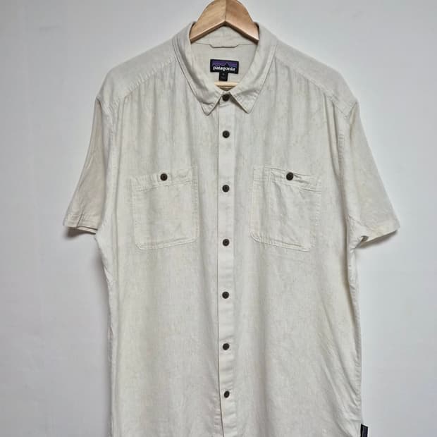 파타고니아Patagonia 나바호 베이지 반팔 셔츠 XL - S407