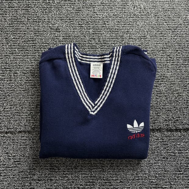 90s 아디다스 올드스쿨 트레포일 박시픽 스웨터 2957
