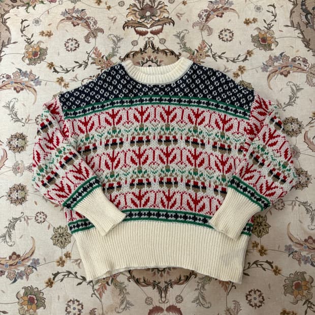 jpn vtg 자카드 패턴니트