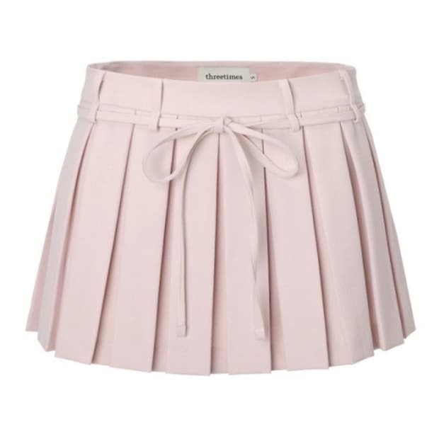 쓰리타임즈 치어리스커트 핑크