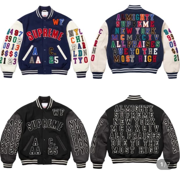 슈프림 가죽자켓 블랙 XL