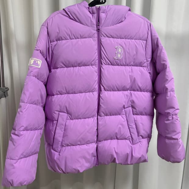 MLB 키즈 베이직 후드 경량 덕패딩 보스턴 레드삭스 13Y/155