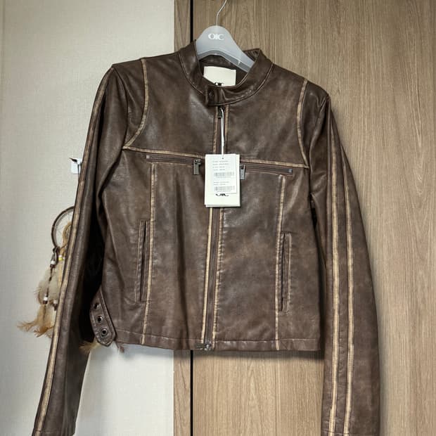 oioi 빈티지레더 바이커자켓 