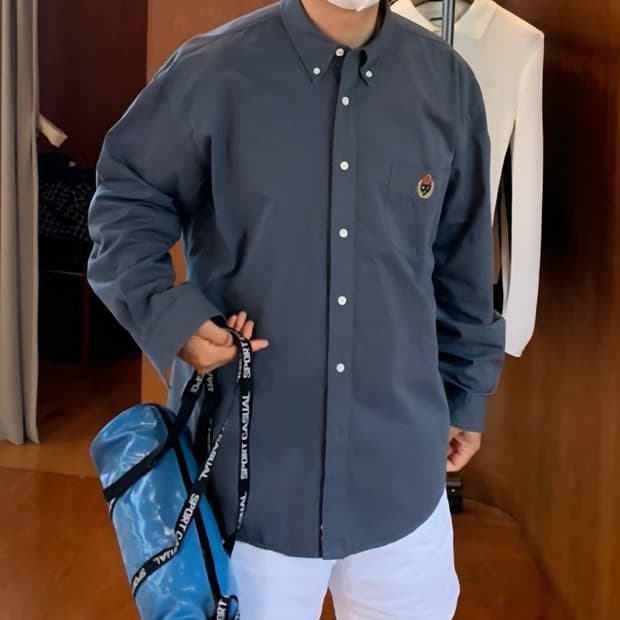 헤리티지플로스 빈티지 트윌셔츠 네이비