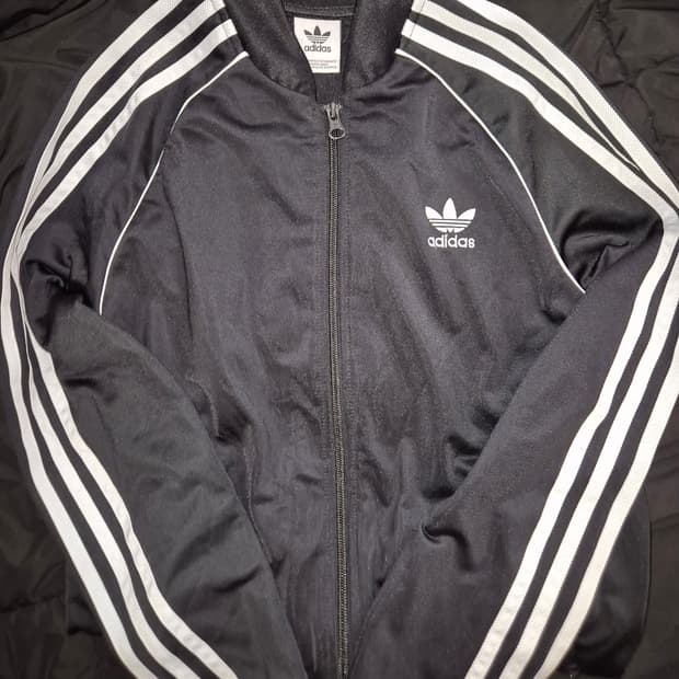 아디다스 검정 삼선 트랙탑 져지
