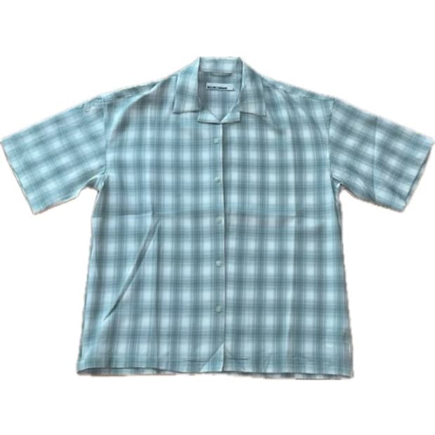 비슬로우 반팔 체크 셔츠