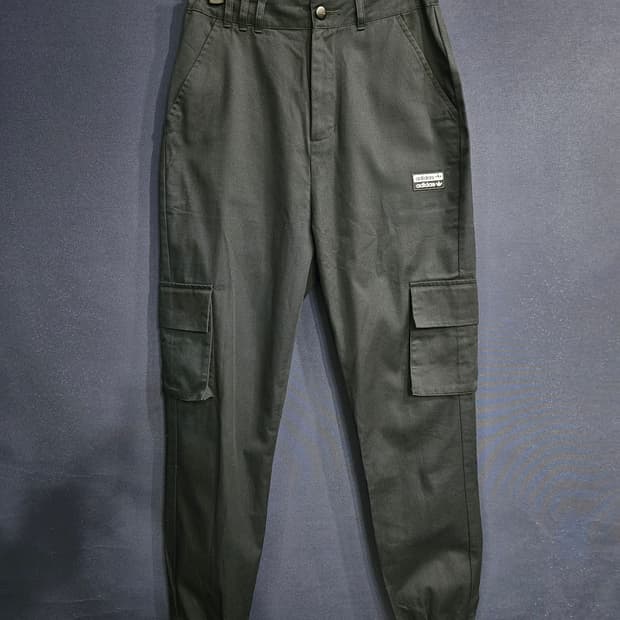 아디다스 블랙네이비 남성 허리 26 카고 조거팬츠 