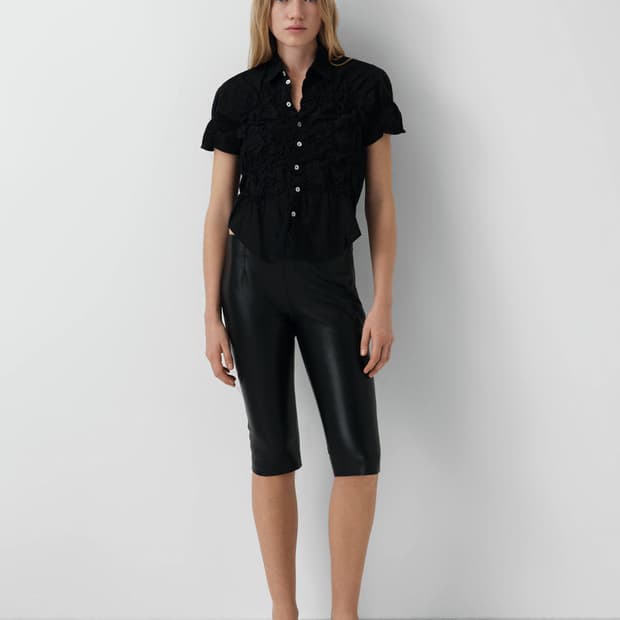 [XS,M]기마구아스 Ron 론 프릴 셔츠/블랙