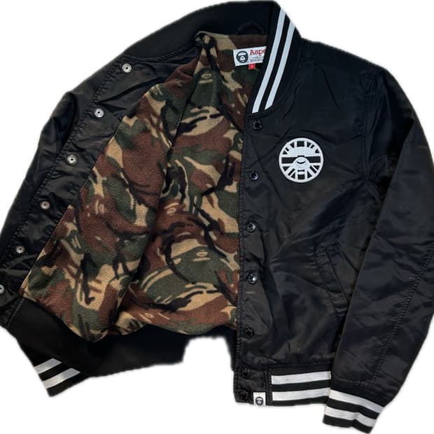 00s 베이프 에이프 카모플라주 블루종 S