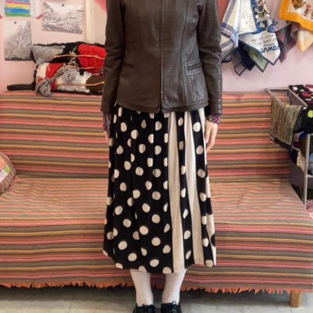 Y2K 브라운 양가죽 자켓