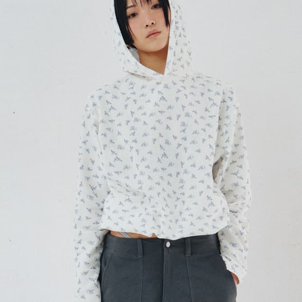 플리즈프로젝트 플로럴 와플 후드