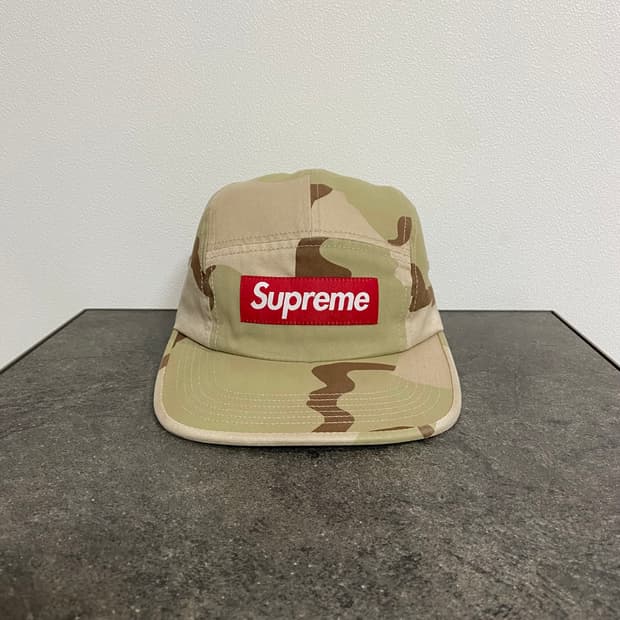 (OS) 슈프림 박스로고 캠프캡 모자 데저트 카모