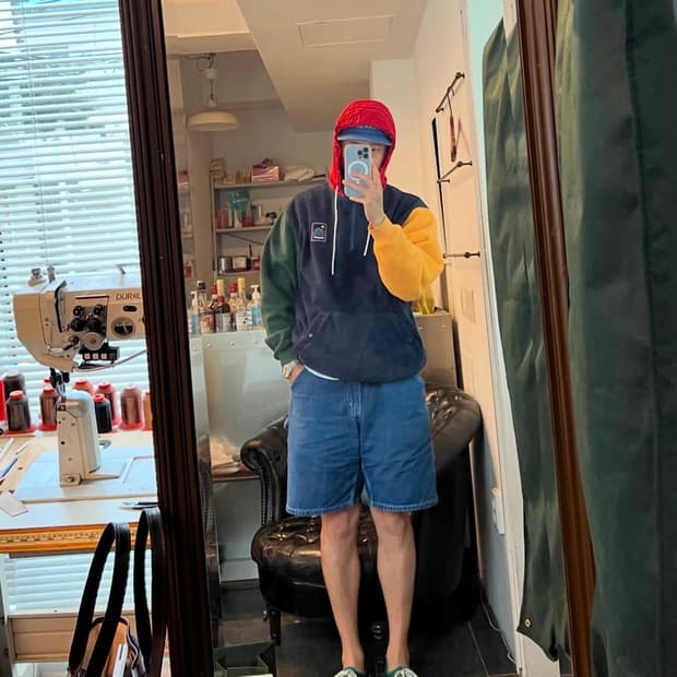 Only ny 온리뉴욕 멀티컬러 짚업 후리스 M