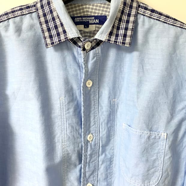 준야와타나베 맨 패츠워크 셔츠