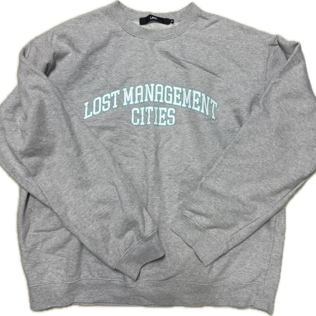 LMC 라이트 그레이 로고 맨투맨 XL