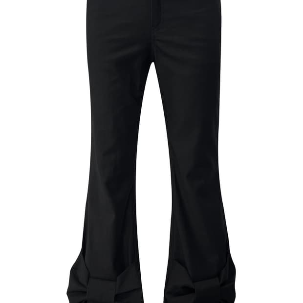 체메씨 BOW BOOTCUT PANTS 보우 부츠컷 팬츠 블랙