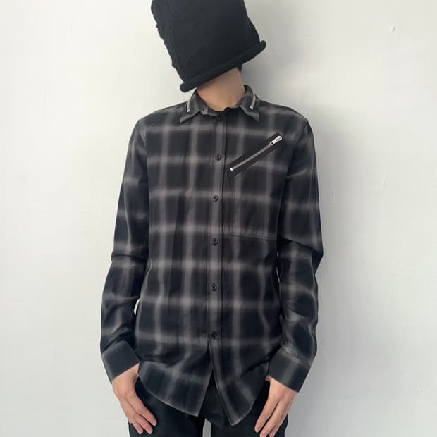 지방시 17AW 리카르도티시 멀티 지퍼 체크셔츠