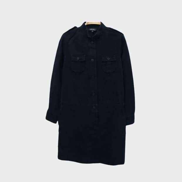 아페쎄 울 혼방 셔츠 원피스 61936