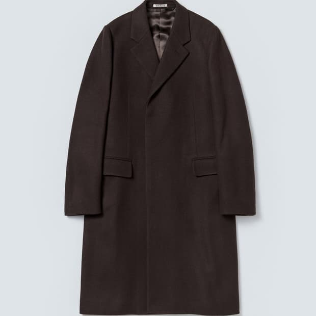 오라리 21aw 더블라이트 멜튼 코트