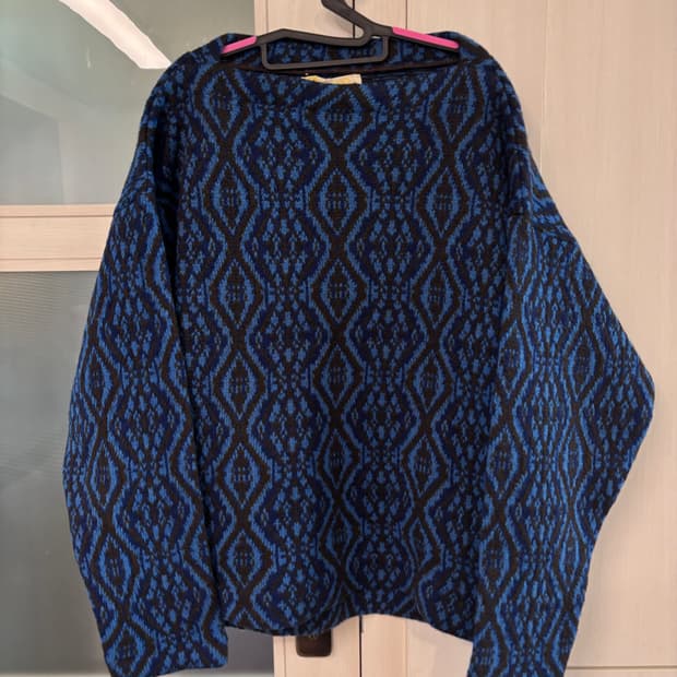 유럽빈티지 울100 패턴니트 