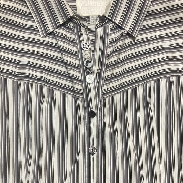 Mixed button stripe dress