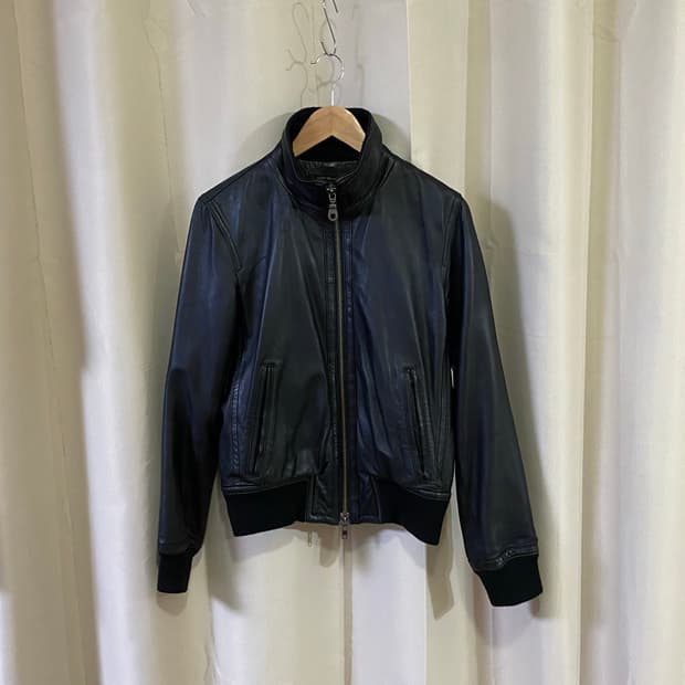 Vintage high leather jacket