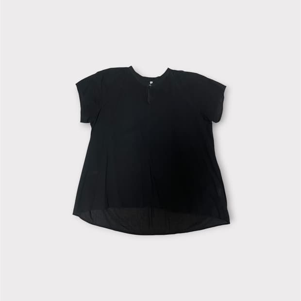 Muji Cotton Linen Stand Collar Blouse