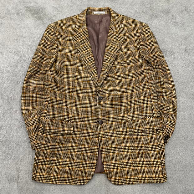 85R 지방시 캐시미어 울 체크 블레이저