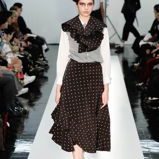 Dot Ruffle Transformed Skirt