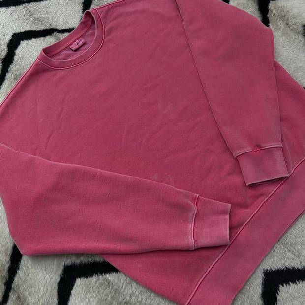 [M]소버먼트 오버핏 피그먼트 맨투맨/핑크