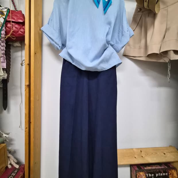 마쥬 루즈핏 셔츠블라우스. 산드로  레이온 슬랙스