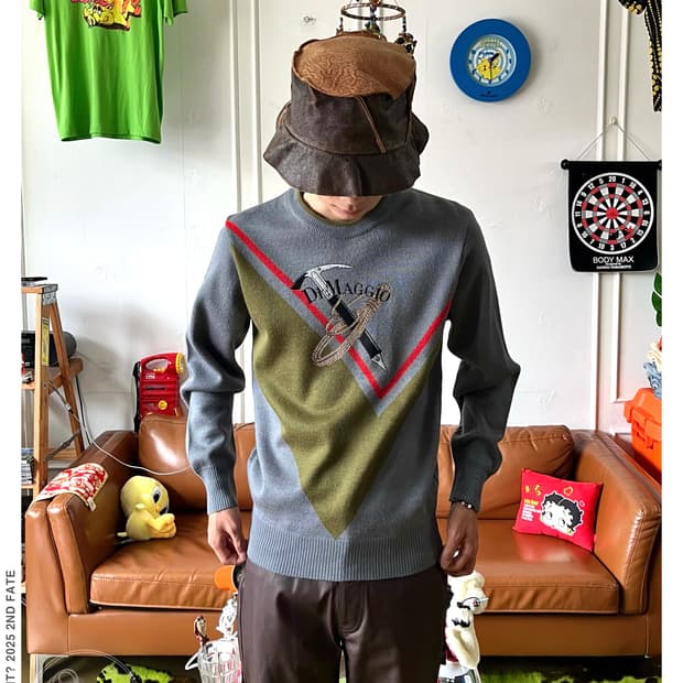 DI MAGGIO Mixed Doubles Emroidery Knit