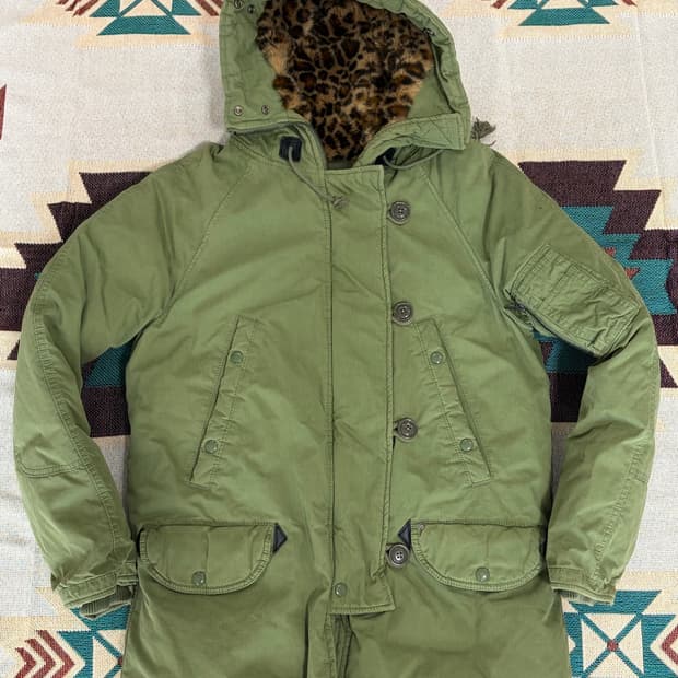 D&S Ralph Lauren 레오파드 N3B 밀리터리 야상 패딩 파카