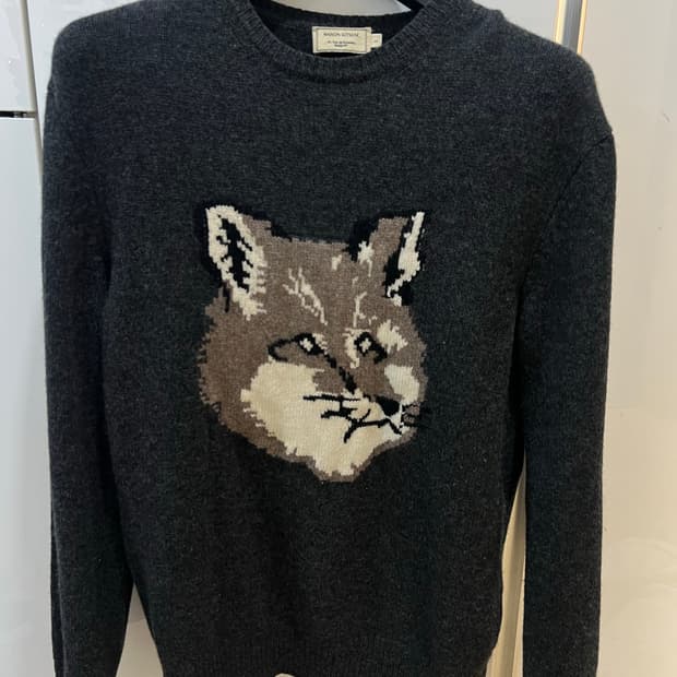 메종키츠네 빅폭스 니트 L