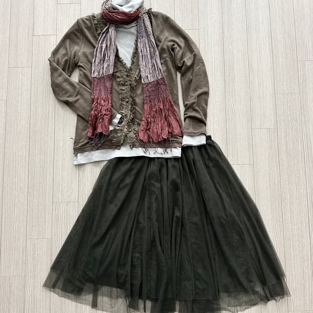 jpn 웨스턴 히피 괴짜 스즈코 레이어드 코디세트