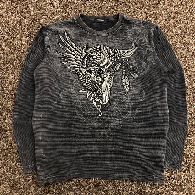 버커루 y2k 실버윙 롱슬리브 긴팔 티셔츠