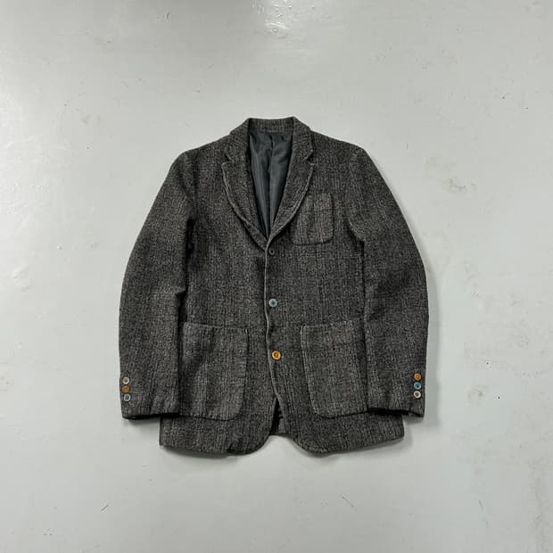 언더커버 13AW 헤링본 울 자켓 