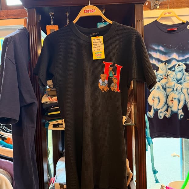 🐻 HARLEY-DAVIDSON 1993 베어 와플 티셔츠