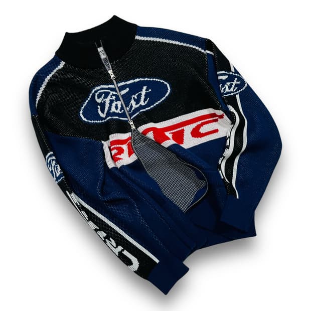 크리틱 RACING ZIP-UP KNIT NAVY