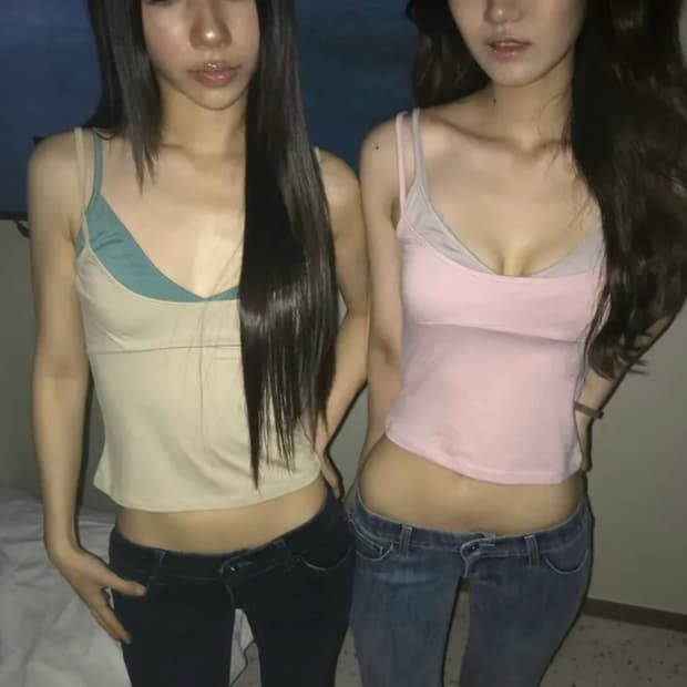 Y2K 레이어드나시 민트베이지