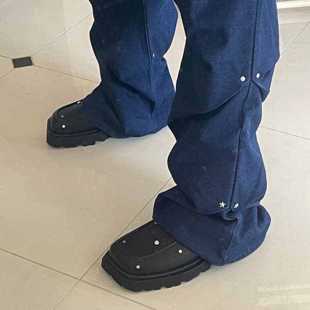 takeo kikuchi - studs square shoes