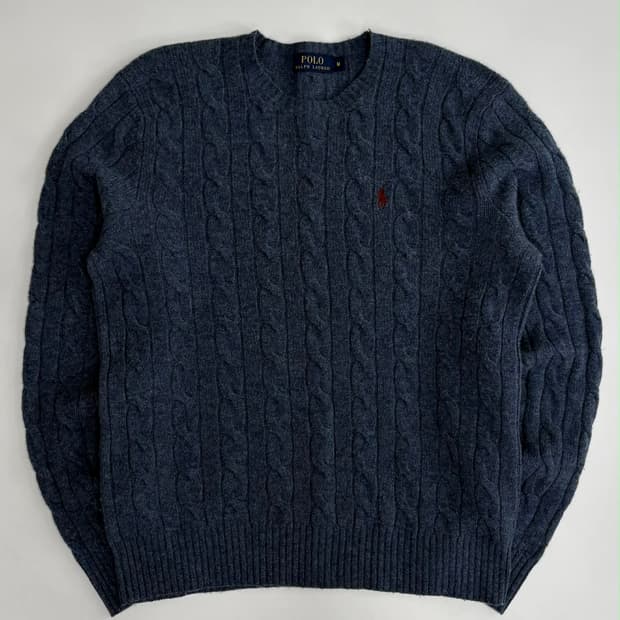 [M] 폴로 랄프로렌 램스울 케이블 니트 스웨터